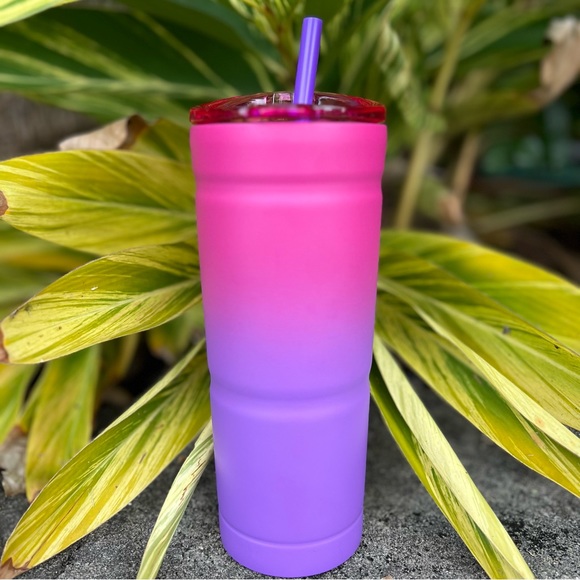 Stainless Steel Barbie Pink Tumbler + Straw | Girl Silhouette & Fonts Options - Picture 5 of 9